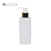 200ML Lotion Bottle Soap Shampoo Dispenser Bottle for Bathroom Gold Pressing Head Square Sub-bottling Press Bottle Plasticbottle