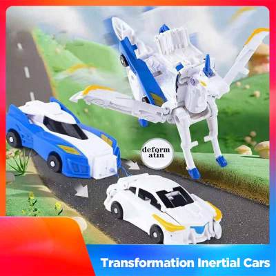 ชุดบอดี้ยูนิคอร์น Mirinae รุ่น Mirinae สำหรับเด็กโมเดลของเล่น2 In 1ใน1ขั้นตอนเดียวเปลี่ยนรูปแบบดึงกลับรถหุ่นยนต์รถหม้อแปลงของขวัญวันเกิด