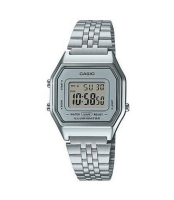 Casio Standard นาฬิกาข้อมือผู้หญิง สายสแตนเลส รุ่น LA680,LA680WA,LA680WA-7 - สีเงิน