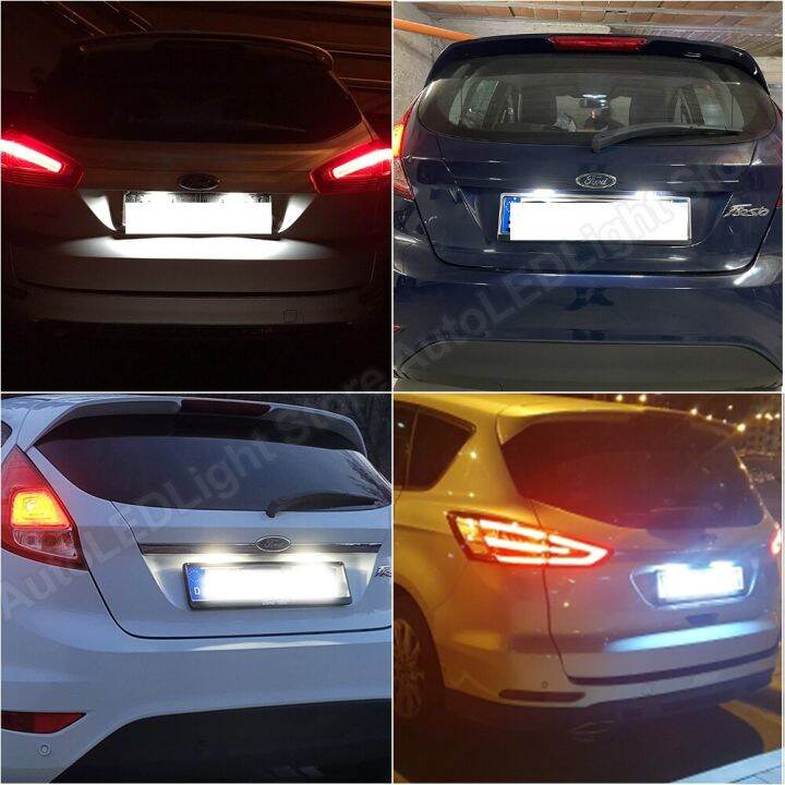 ไฟป้ายทะเบียน-led-2ชิ้นสำหรับฟอร์ดโฟกัส2-mk2-3-mondeo-4-5-fiesta-6-7-kuga-s-max-ไฟโคมไฟป้ายทะเบียนไม่มีข้อผิดพลาด