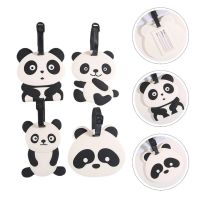 【DT】 hot  Travel Tags Baggage Suitcase Labels Luggage Cartoon Decorative Name Desktop Panda Boarding Pass