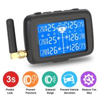 ❡▦ Digital LCD Display Replaceable Battery Auto Truck BUS TPMS with 6 External Sensors Car Wireless Tire Pressure Monitoring System