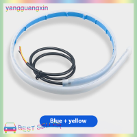 yangguangxin 2pcs DRL รถ Daytime Running LIGHT LED FLEXIBLE Strip ไฟหน้ารถยนต์กันน้ำ