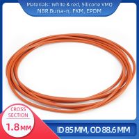 Cincin O CS 1.8 Mm ID 85 Mm OD 88.6 Mm Bahan dengan Silikon VMQ NBR FKM EPDM Segel Pengikat Gas