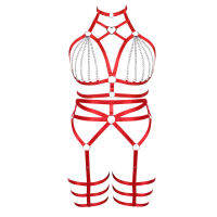 ผู้หญิงแฟชั่น Body Cage Body Harness ชุดชุดชั้นในเซ็กซี่อุปกรณ์เสริม Garters สายรัดเข็มขัด Gothic Suspenders Underwear