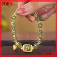 PDBH Fashion Store แฟชั่นที่สร้างสรรค์จี้ดอกบัวนำโชค,กำไลเครื่องประดับทำมือสร้อยข้อมือลูกปัดวินเทจหรูหราพร้อมจี้ดอกบัวสำหรับของขวัญวันเกิดเด็กผู้หญิงผู้หญิง