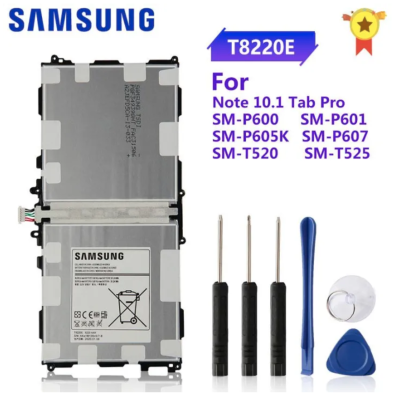 แบตเตอรี่ แท้ Samsung GALAXY Note 10.1 Tab Pro battery P600 SM-P601 T8220E SM-P605K SM-P607 SM-T520 SM-T525 8220mAh ประกัน3 เดือน