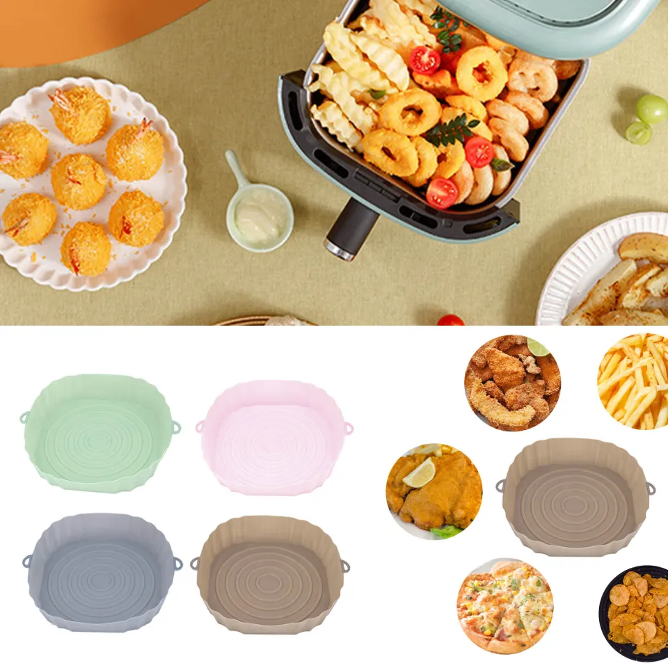 Air Fryer Baking Paper Silicone Air Fryer Liner Non-Stick Steamer Pad Air  Fryer Accessory Kitchen Baking Liner Cooking Utensils