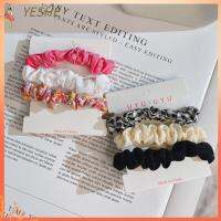 YESHE 3pcs อีลาสติก ผ้าชีฟองเส้นด้าย scrunchies ที่มัดผม แฟชั่นสำหรับผู้หญิง เชือกมัดผม แถบคาดศีรษะ อุปกรณ์เสริมผม ยางรัดผม สำหรับผู้หญิง