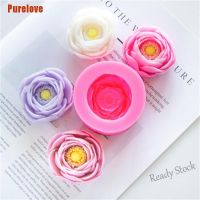 【Ready Stock】 ☊ C14 [Purelove] Peony Flower Handmade Soap Silicone Mold Making Candle Mold Fondant Cake Decor