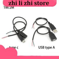 2/4 Pin USB Female Jack Usb type C Male Female Connector Power Supply Data Line Charging Cable Extension repair wire diy Cord