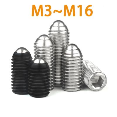 {Haotao Hardware} M5 M4 M3 1/10X M6 M8 M10 M12เกรดสีดำ304ลูกบอลสปริงลูกสูบสลักเกลียวชุดหัวด้วงอัลเลน