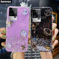 เคสโทรศัพท์ Vivo Iqoo 11กรณีแหวนขึ้นเงา Glitter Softcase ใสดวงดาวอวกาศด้านหลังฝาหลังสำหรับ VIVO Iqoo11ปลอกฝาหลังดวงจันทร์หญิง