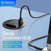 ORICO Desktop Grommet USB 3.0 HUB With Headphone Microphone Port Type C Card Reader OTG Adapter Splitter For Laptop Accessories Cables