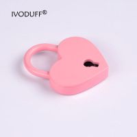Heart Lock Lovely Pink Metal Padlock With Heart Shape For Bag Decoration 30x39mm