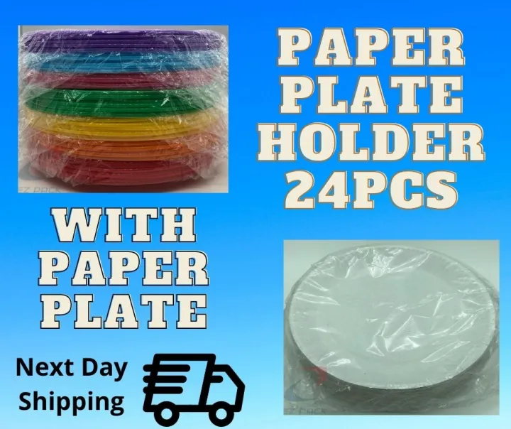 Paper Plate Holder 24pcs with paper plate Lazada PH