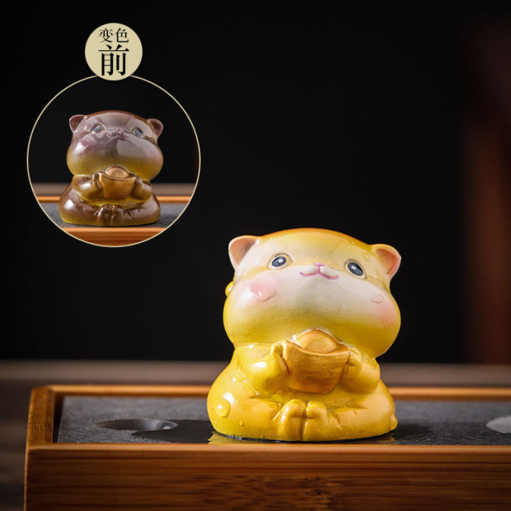 ใหม่สร้างสรรค์แมวน่ารักเปลี่ยนสีชาสัตว์เลี้ยงชาซุปสามารถยกสำหรับเครื่องประดับตกแต่งบ้าน