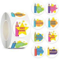 100-500pcs Cute Pencil Reward Sticker for Kids With Star Pattern Classroom Teacher Supplies Kawaii Motivational Children Sticker Stickers