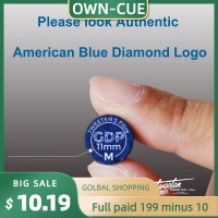 Super Gold Diamond Blue Tips บิลเลียดที่ทนทานอุปกรณ์เสริม American Blue Diamond ของแท้สำหรับนักกีฬาแชมป์