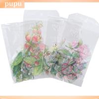 PUPU 40pcs สัตว์เลี้ยงสำหรับสัตว์เลี้ยง สติกเกอร์ติดผนัง หลากสี สติกเกอร์ผลไม้สติ๊กเกอร์ สติกเกอร์ตกแต่งลาย สติกเกอร์รูปใบไม้ ดีไอวาย