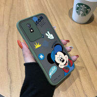 เคสสำหรับ Vivo Y02A Y02T เคสโทรศัพท์ลายการ์ตูนน่ารักเคสโทรศัพท์มือถือมีน้ำค้างแข็งโปร่งใสคลุมทั้งหมดกันกระแทก