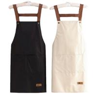 Package mail apron waterproof and oil men and women with the kitchen cooking corset pure color contracted straps over the restaurant work clothes