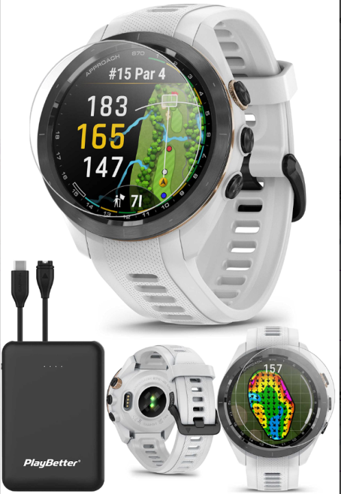 Garmin Approach S70 White 42mm Golf Gps Watch Premium Smartwatch With Amoled Display 4826