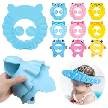 Baby Safe Shampoo Shower Bathing Wash Hair Shield Hat Protection