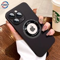 Luxury Hard PC Magnetic For Magsafe Wireless Charging Case For iPhone 14 13 12 11 Pro Max Plus Logo Hole Camera Protection Cover