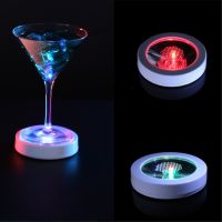 ❈♧✸ Glow Bottle Sticker USB Rechargeable Coaster Led Coaster Light Flashing Cup Mat Multi Color Light Up Club Bar Wedding Decoration