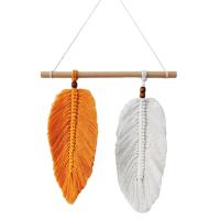 Leaf Macrame แขวนผนัง Boho Room Home Decor Handmad ทอ Aesthetic Wall Tapestry จี้เครื่องประดับตกแต่งงานแต่งงาน Decor-lihanrui