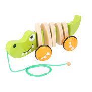 Trẻ mới biết đi con cá sấu dây thừng đồ chơi gỗ đi bộ một đồ chơi kéo dài