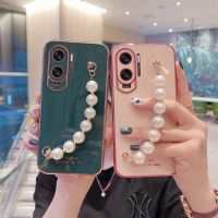 เคสสำหรับ Honor 90 Lite 90 Pro ซิลิโคนนิ่มหลากสีสร้อยข้อมือไข่มุกป้องกันการตกสำหรับ Honor 90 Lite 90 Pro ฝาหลัง