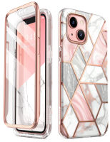 I-BLASON สำหรับ iPhone 13เคส6.1นิ้ว (2021รุ่น) Cosmo เคสกันกระแทกหินอ่อนระยิบระยับแบบเต็มตัวพร้อมตัวป้องกันหน้าจอในตัว