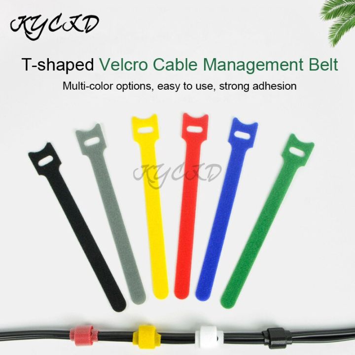 12-150mm-50pcs-t-shaped-data-cable-management-strap-with-velcro-cable-tie-back-to-back-hook-and-loop-cable-tie-nylon-strap-hook-adhesives-tape