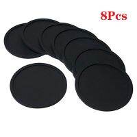 【CW】◎◕  Silicone Drink Coasters Set of 8 Non-slip Round Soft  Cup Coasters for Bar and House Durable to