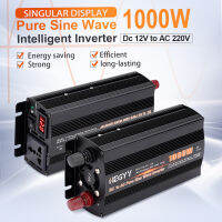 อินเวอร์เตอร์อเนกประสงค์ตัวแปลงไฟฟ้า1000วัตต์ไซน์เวฟ DC12V เป็น AC220V 50เฮิร์ตไฟฟ้าในรถยนต์ตัวแปลงไฟฟ้าพร้อมคลิป