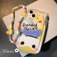 เคส Mrhaha + โซ่สำหรับ A15 A78 OPPO A57 A17 A16 A5s A31 A3s A5 A9 A93 A15s A96 A16K โดนัลด์แอร์แอร์ลายการ์ตูนน่ารักโดนัลด์ฝาครอบป้องกันซิลิโคนใสอุปกรณ์เสริมรูปเป็ดแสนสวย?คลังสินค้าพร้อม?