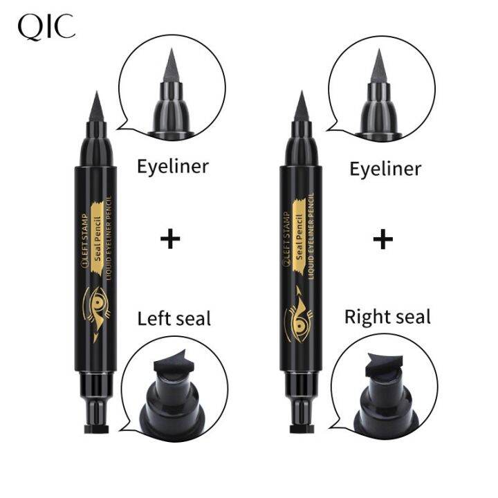 ส่งจากไทย-ฮิตมากใน-tictok-qicอายไลเนอร์ปั้มหางตา2-หัว-ซ้ายขวา-อายไลเนอร์ใช้งานง่ายสำหรับมือใหม่-หรือชั่วโมงเร่งรีบ-เนื้อลิควิด-กันน้ำ