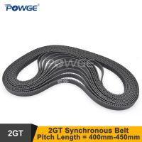 POWGE 10pcs 400 406 410 420 430 440 444 450 GT2 Timing Belt W 6/9mm 2GT Rubber Synchronous Belt Linear Drive With Linear Motion