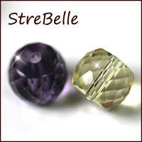 StreBelle Wholesale 10x8mm Facet Crystal Glass Loose Spacer Beads for Jewelry Making 100pcslot