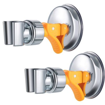 Universal Adjustable Hand Shower Holder Suction Cup Holder Full Plating Shower Rail Head Holder Bathroom Bracket Stable rotation Showerheads