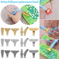 STR6177 3PCS DIY Crafts Multi Placers Quick Cases Tool Single Placer Replacement Pen Heads Diamond Painting Pen Point Drill Pen Heads Nail Art Pen Tips