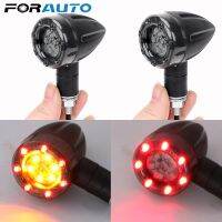 FORAUTO 1 Pair Universal Motorcycle Flasher Turn Signal Light LED Indicators light Brake Rear Running Lamp