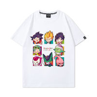 [Hot] การ์ตูนอะนิเมะอุปกรณ์ต่อพ่วงเสื้อยืด Dragon Ball เสื้อผ้ารุ่น Q Monkey King Vegeta Kiki นักเรียนแขนสั้นผู้ชายสบายๆ