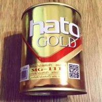 สีทอง สีอะครีลิค ขนาด 0.3ลิตร พร้อมทินเนอร์ผสม HATO