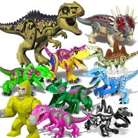 Big Size Assembled Building Bs Toy Dinosaur World Triceratops Tyrannosaurus Animal Model Bricks Toys For Children Gifts