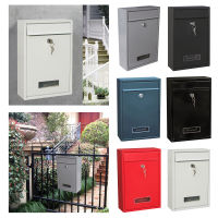 Mailbox Wall-mounted Anti-rust Post Mail Rainproof Lockable Mail Box 2 Keys Gate Decorative Suggestion Box