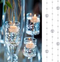 Pearl String Artificial Highlight BeaPearl String for Floating Candle24pcs Wedding Centerpiece for TablesParty G（1m/pcs）