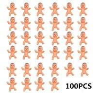 100pcs 1Inch Mini Plastic Baby Toys Party Favors For Baby Shower and Ice Cube Game Infant Baby Toddlers Doll Toy